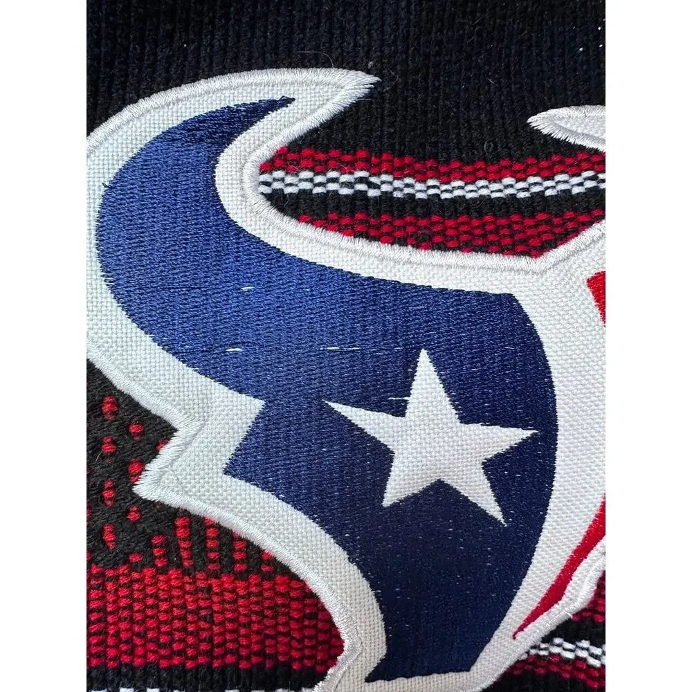 Houston Texans NFL Unisex Mexican Falza Blanket Drawstring Backpack Red / Navy